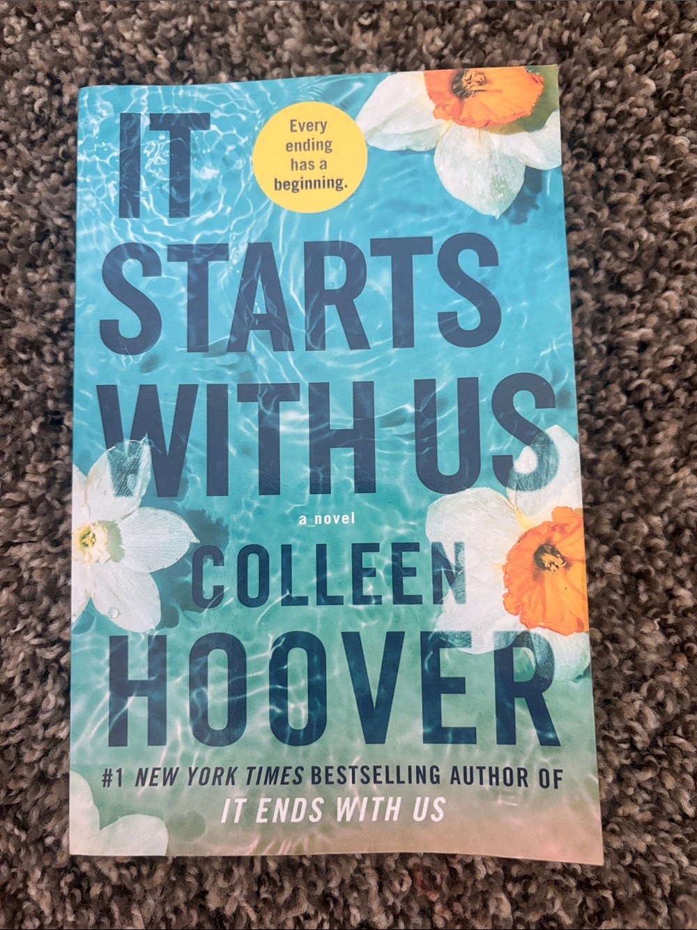 It Starts With Us Paperback Book - Teal/White